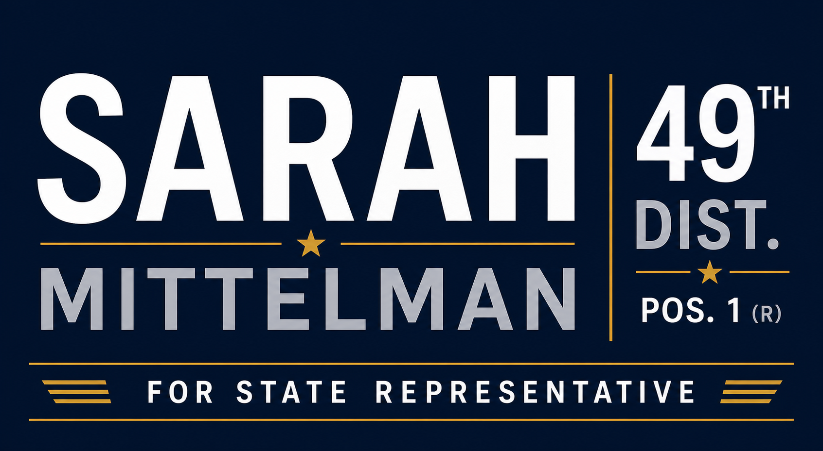 Sarah Mittelman for State Representative logo